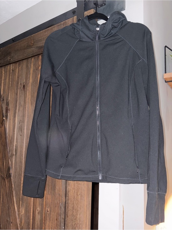 Yogalicious Tops - Black Hooded Zip Jacket